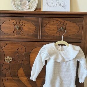 The Young London Knit Baby Sweater Romper 9-12 months.